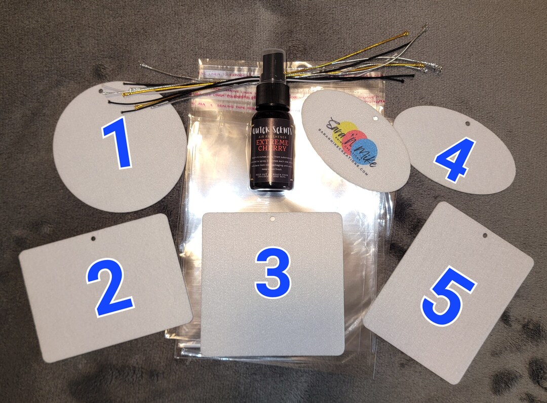 Sublimation Car Freshies Plus Scent 10x Your Choice Freshies Etsy