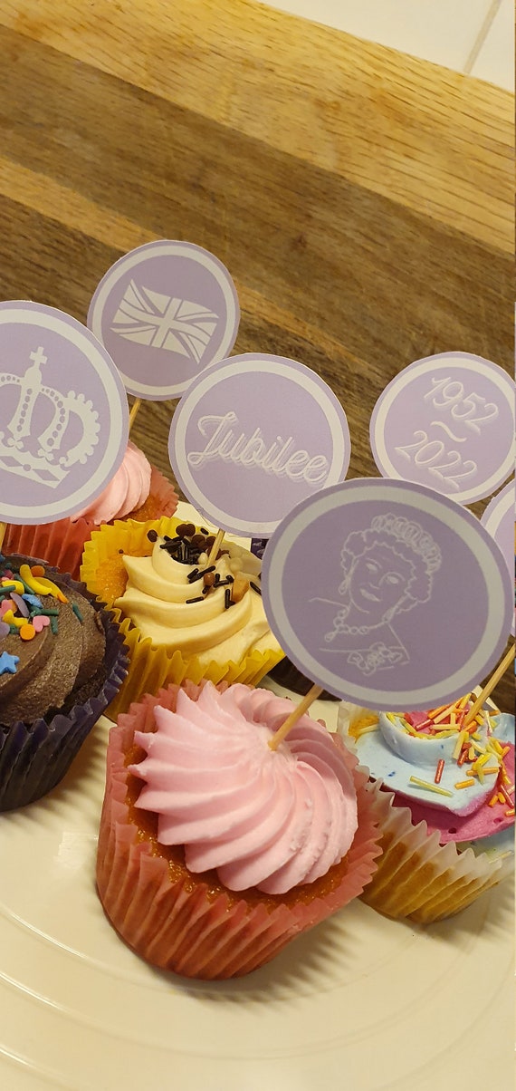 Platinum Jubilee Cake Toppers Jubilee Street Party Decor Etsy