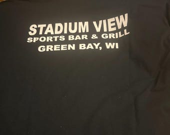 T-Shirt from Stadium View bar and Grill in Green Bay, Wisconsin.Shirt is X-lg,100.% cotton. This shirt is no longer available.Never worn