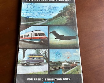 1974 Michigan Highway Map