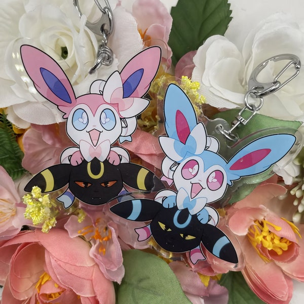 Eeveelution Dual Keychain | Pokemon Sylveon/Umbeon