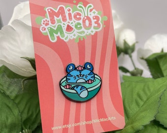 1-Inch Soft Enamel Lotus Tiger Pin