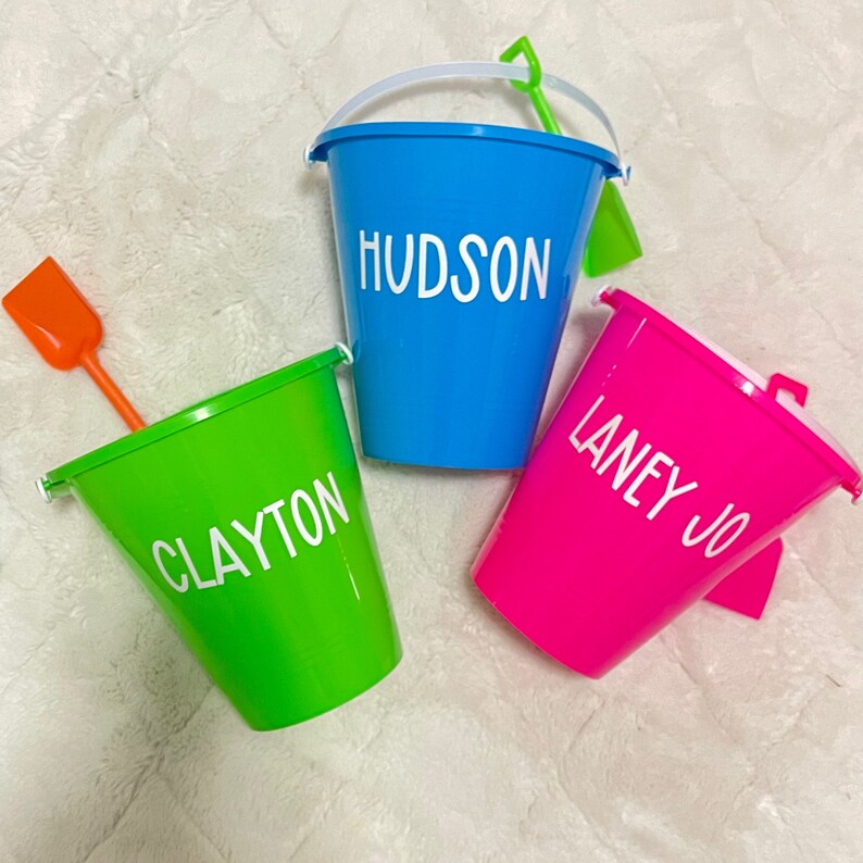 Personalized Sand Buckets/sand Pails Etsy