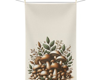 Vintage Inspired Mushroom Microfiber Tea Towel