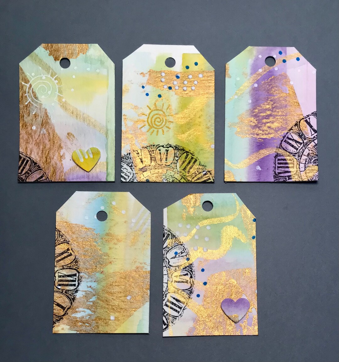 Gift Tags, Hand Painted Gift Tags, Handmade Gift Tags, Watercolor Gift