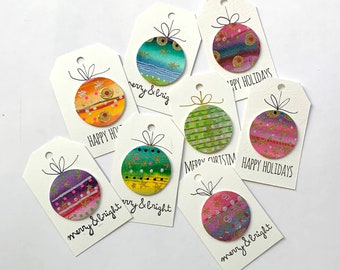 Hand Painted Christmas Gift Tags, Christmas Gift Tags, Christmas Wrapping, Christmas Ornaments, Unique Gift Wrapping