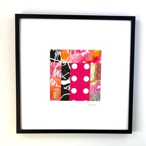 Mixed Media Collage Art, Abstract Painting, Abstract Art, Wall Art, Home Decor, Square Painting, Colorful Painting, Original Art, 10 x 10