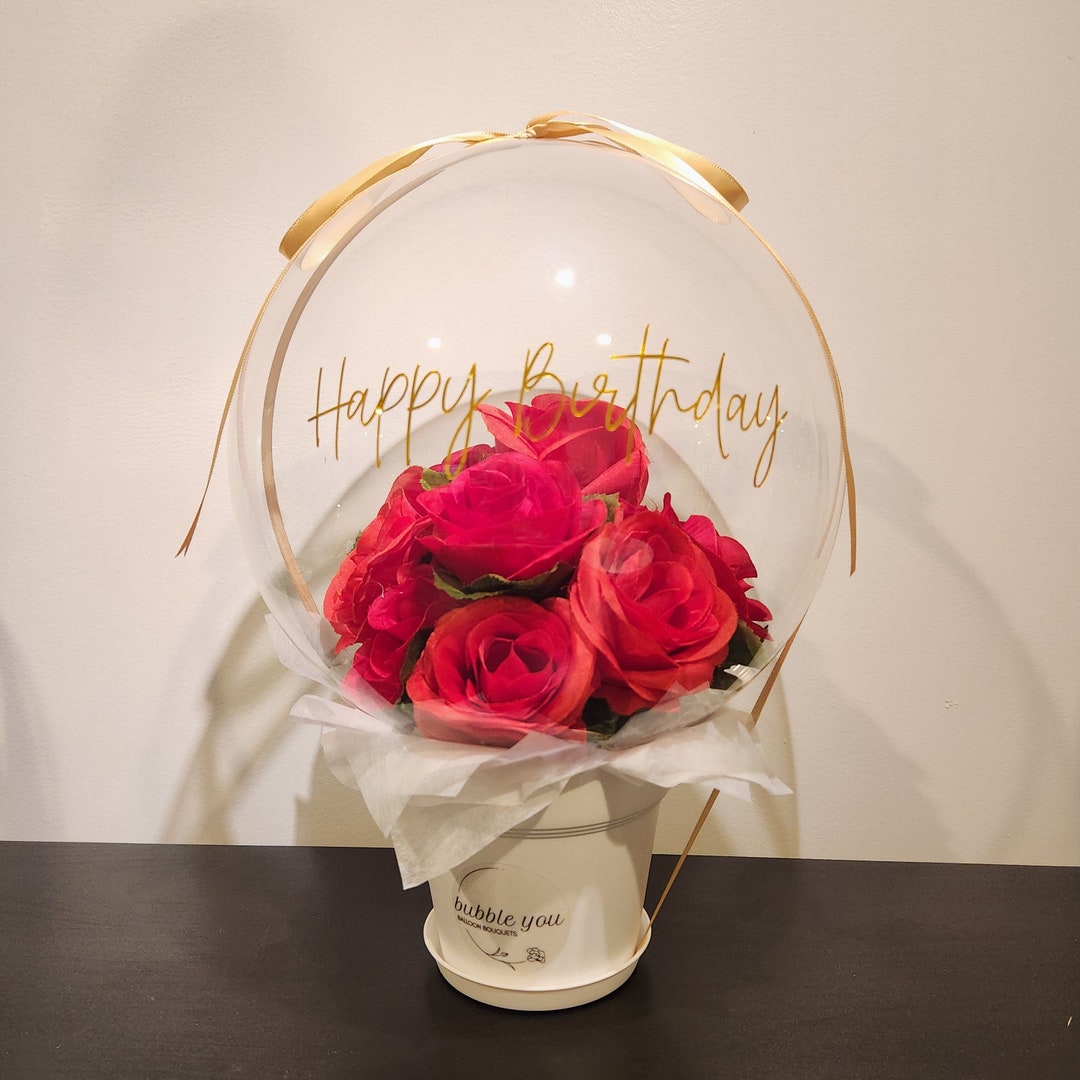 Dozen Red Rose Flower Balloon Custom Romantic Gift for Etsy