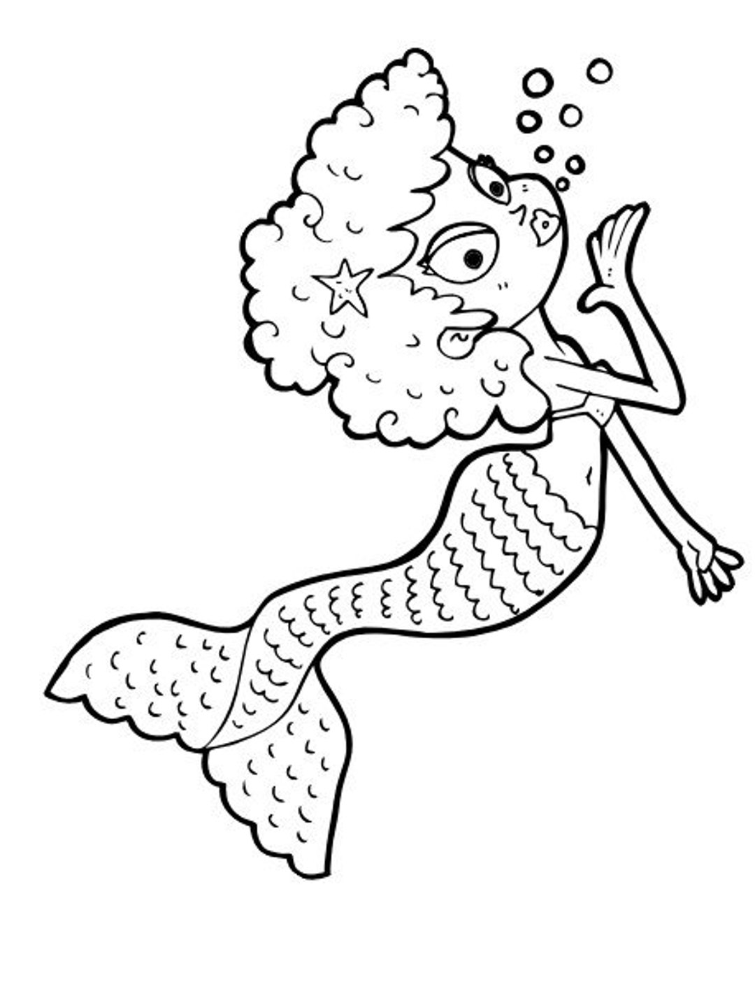 Mermaid Magic: Kids Coloring Pages Fun and Ocean-themed Digital ...