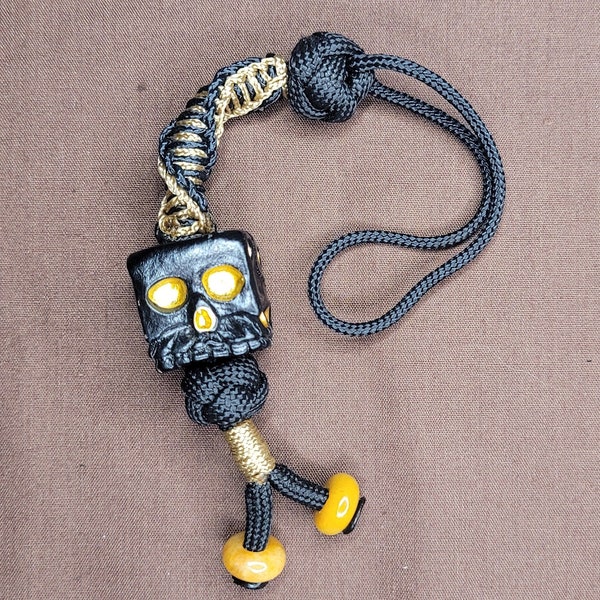 Edc Schlüsselband | EDC Bead | EDC Ausrüstung | Rucksack-Lanyard | Schlüsselband Schlüsselband | Everyday Carry | Tumbler Schlüsselband | Totenkopf Würfel | Edc Totenkopf | EDC