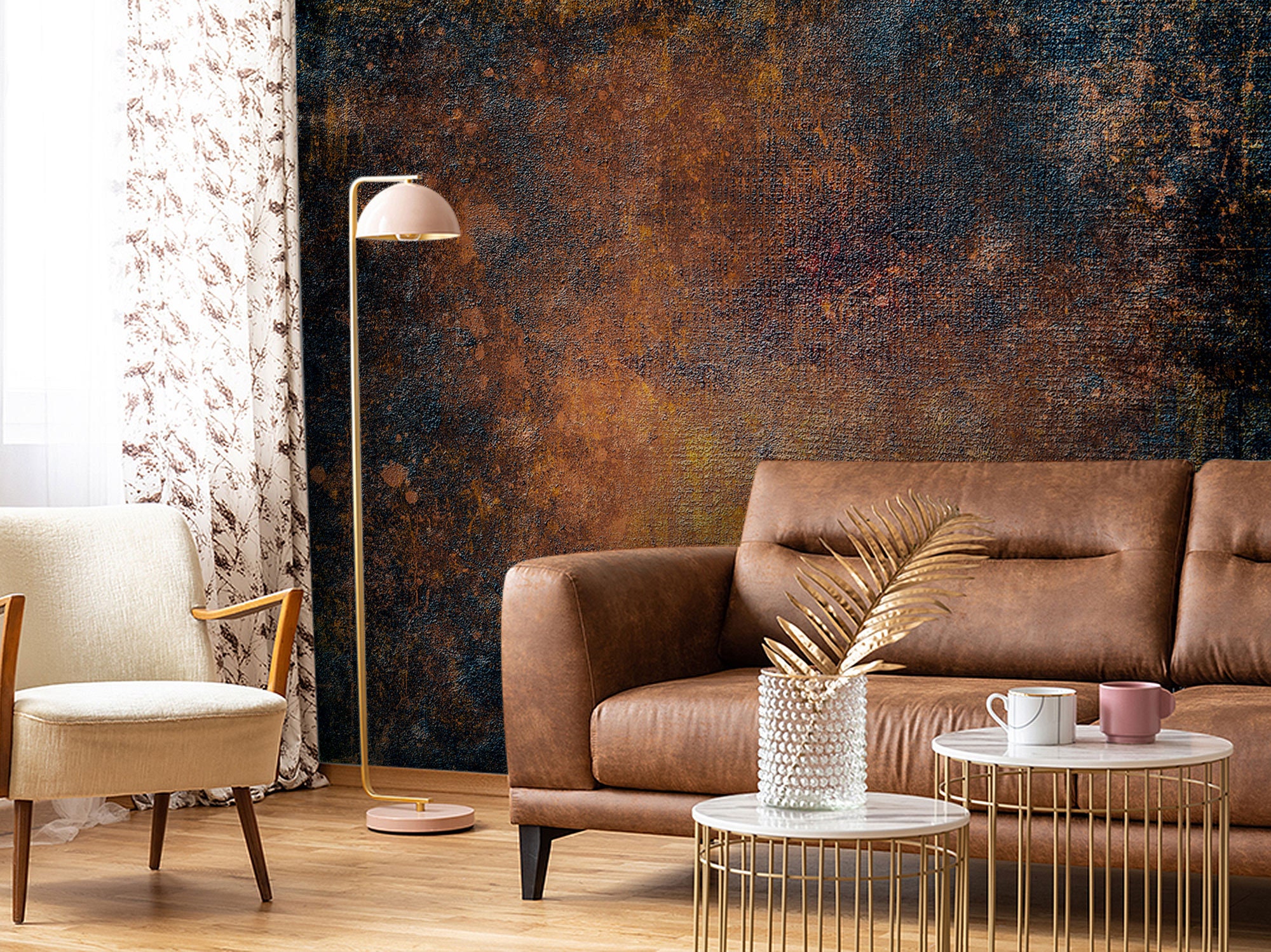 Vintage Grunge Stylish Distress Copper Wallpaper, Dark Brown Vintage Grunge Stylish Distress Copper Wallpaper, Dark Brown