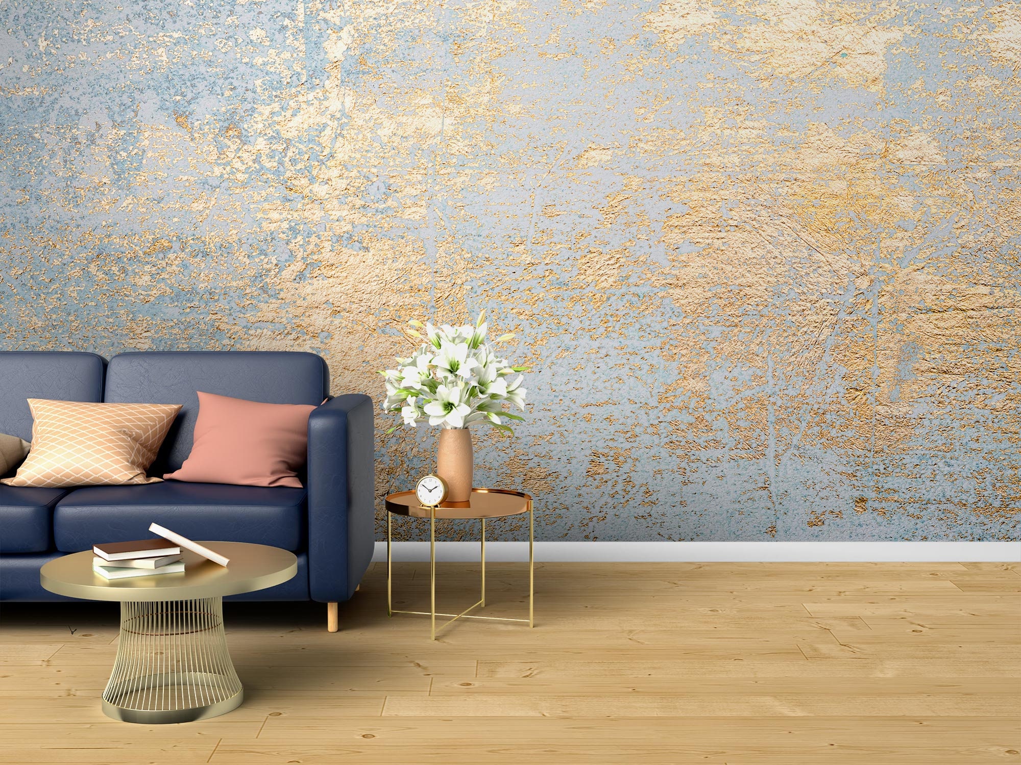 Venetian Stucco Cement Wallpaper Peel and Stick Gold Texture - Etsy UK