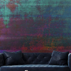 Rust Metal Wallpaper, Peel and Stick Grunge Wandbild, Abstrakte Retro selbstklebende entfernbare Tapete