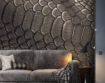 Snake Skin Texture Wallpaper, Modern Peel and Stick Wall Mural, Self Adhesive Wallpaper