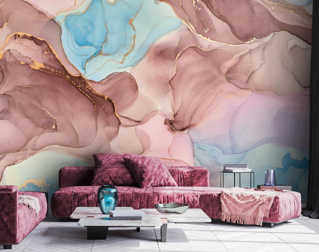 Pink And Gold Peel And Stick Wallpaper