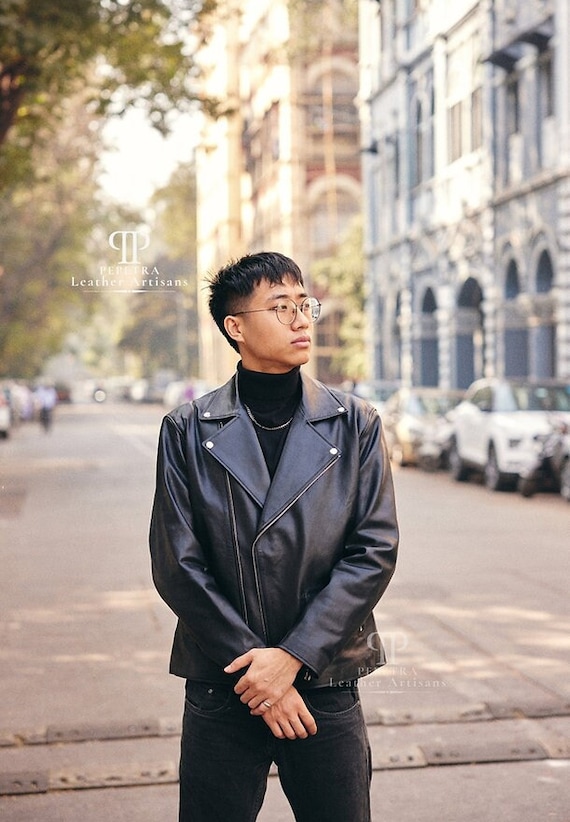 mens leather jacket oversized