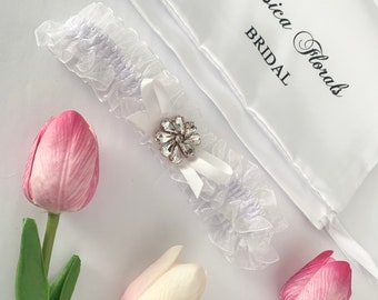 Jewel Bridal Garter | Wedding Accessories | Keepsake Garter | Non Slip Garter | Bridal Shower | Lace Pearl Garter | Luxury Bridal Gift