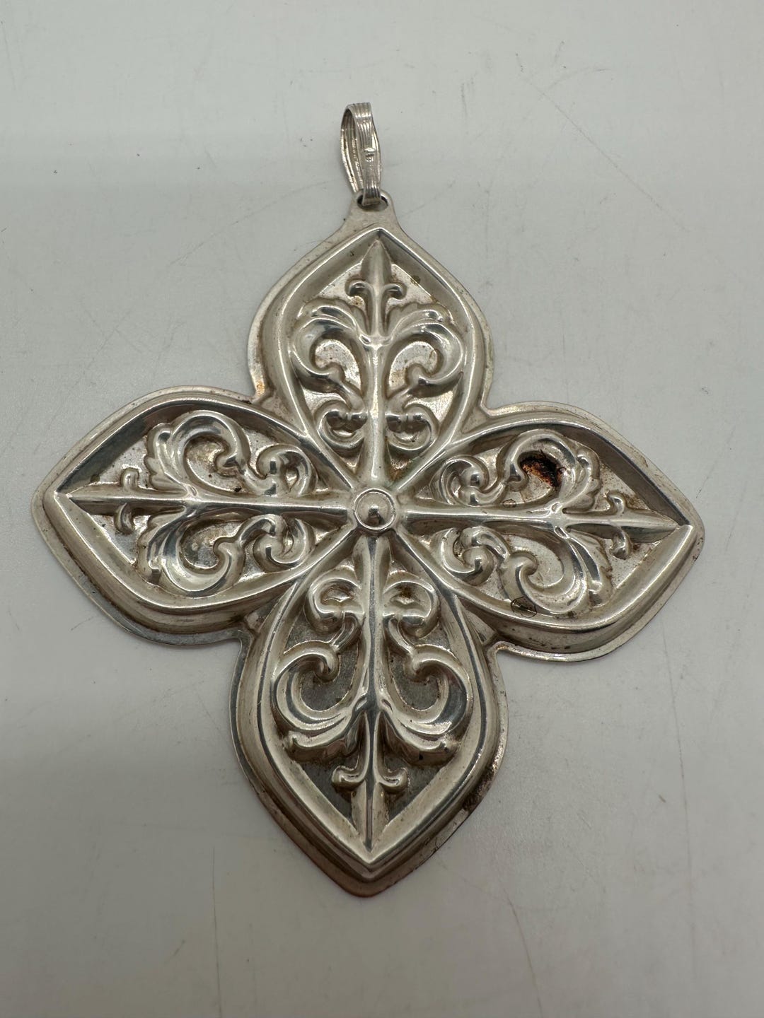 Cross Graphics Reed Vintage 1984 Reed and Barton Sterling Christmas Cross Pendant - Etsy