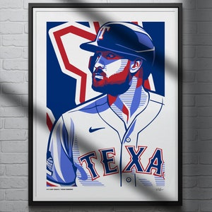 Texas Rangers Shirt Mens Large Blue Graphic Jersey Joey Gallo 13 Genuine  Merch