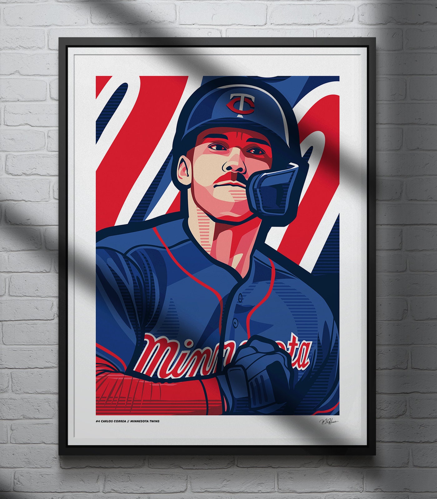 C4 (Carlos Correa) Minnesota Twins - Officially Licensed MLB Print 