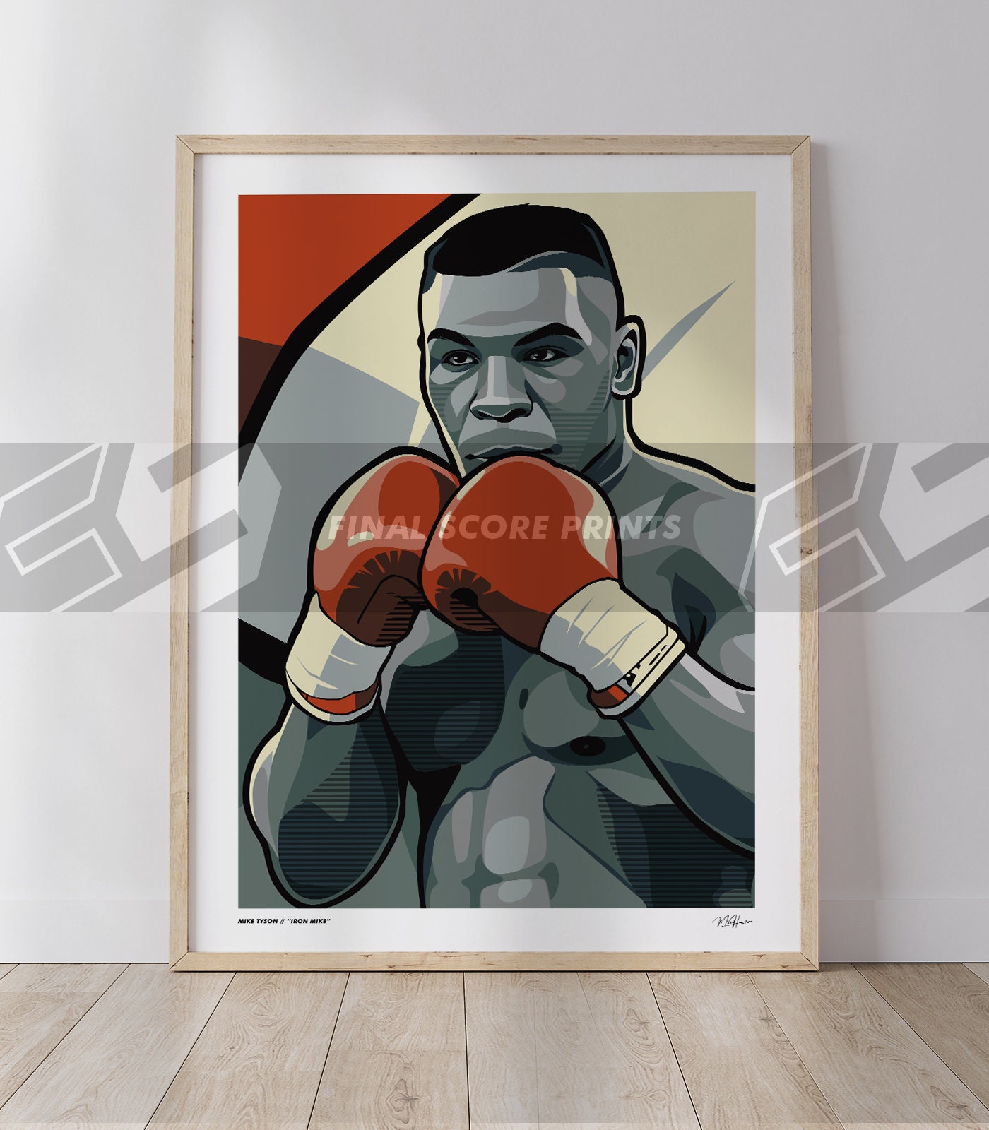 Mike Tyson Poster Boxing Illustrated Art Print Etsy