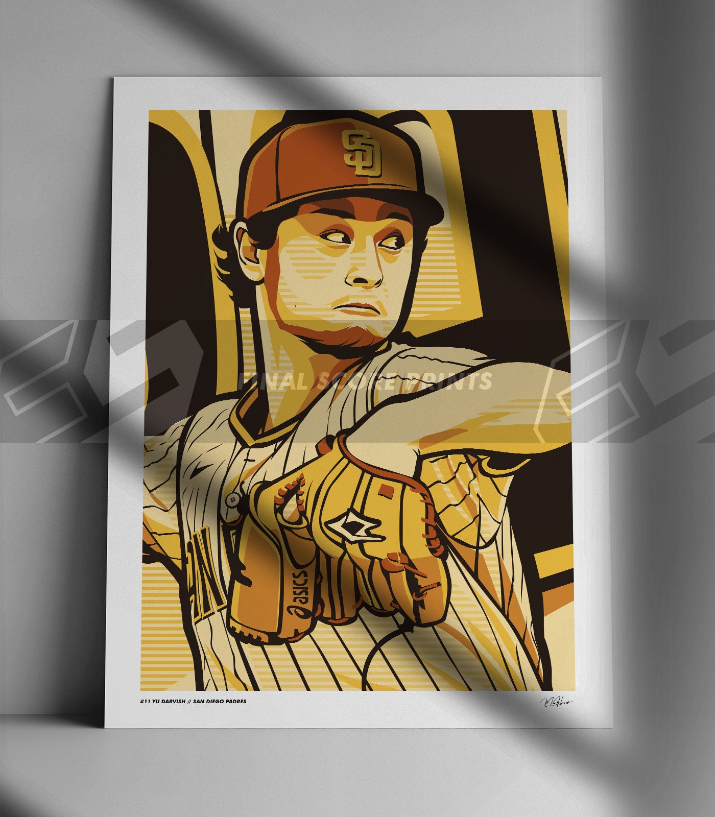 Yu Darvish Poster San Diego Padres Baseball Illustrated Art - Etsy