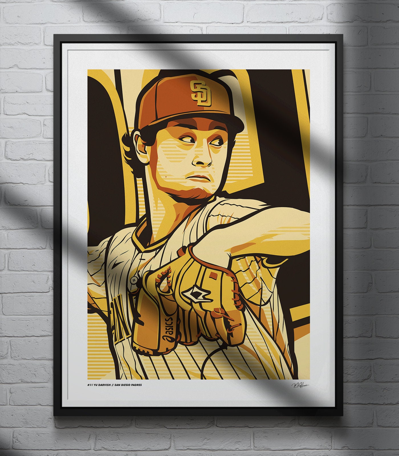 Yu Darvish Poster San Diego Padres Baseball Illustrated Art - Etsy