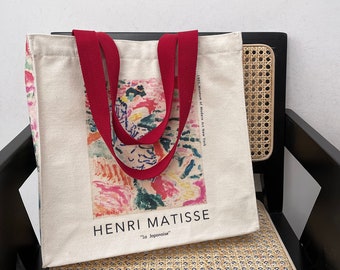 Abstrakte Tote Bag|Henri Matisse Tasche|Vintage Ästhetische Tasche|Canvas Tasche|Art Tote Bag|Beach Tote Bag|Bridesmaid bags|Bridal Party Geschenke