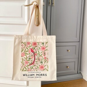 William Morris Art Tote Bag: Bird, Pomegranate, Flower Canvas Bag image 8