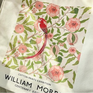 William Morris Art Tote Bag: Bird, Pomegranate, Flower Canvas Bag image 5