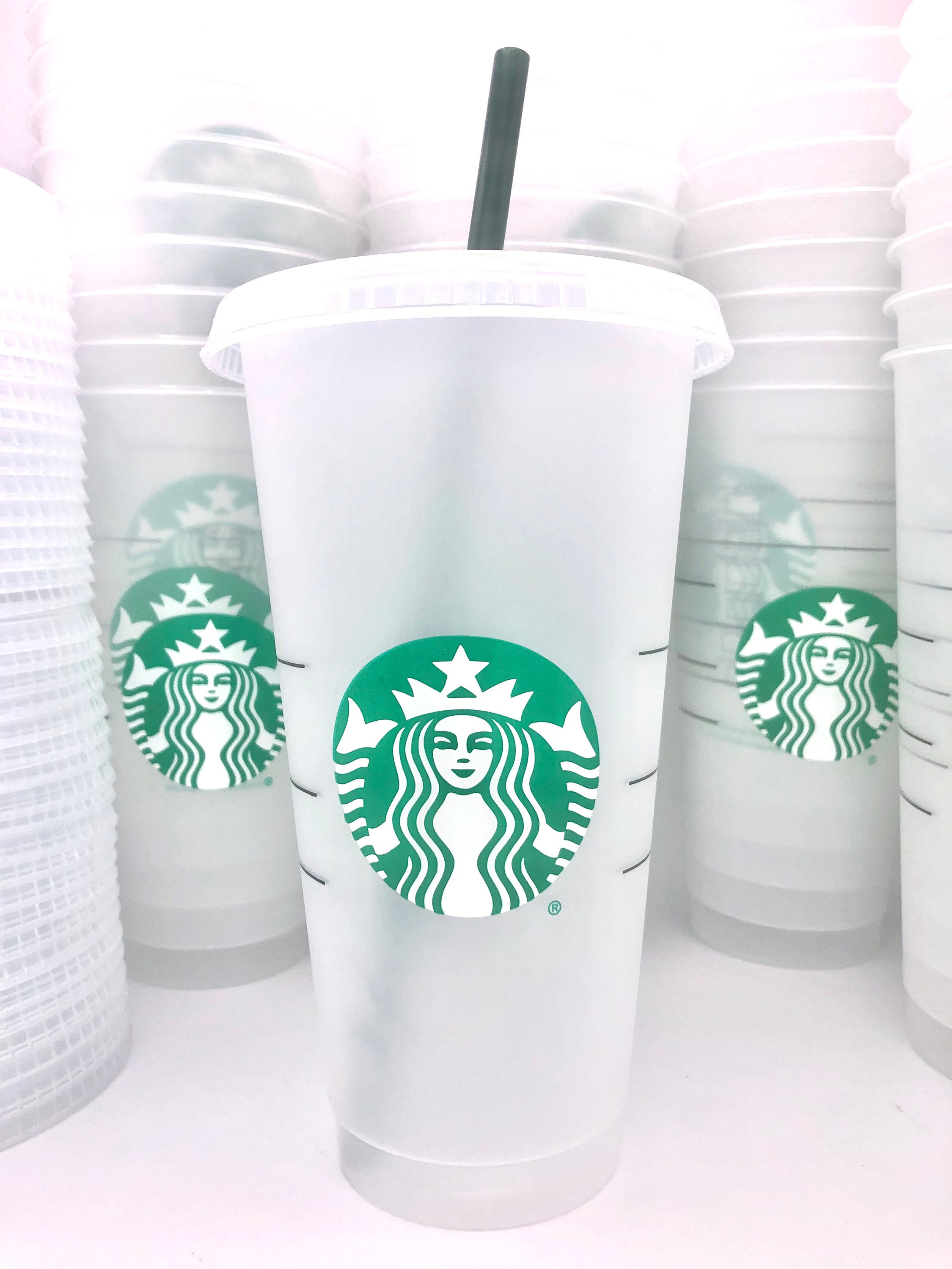 Starbucks Cup Bundle Reusable Cold Cups Design Logo Orange Yellow Green
