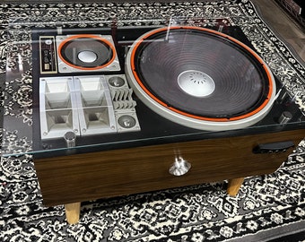 Vintage Functional Bluetooth Speaker Coffee Table - Etsy