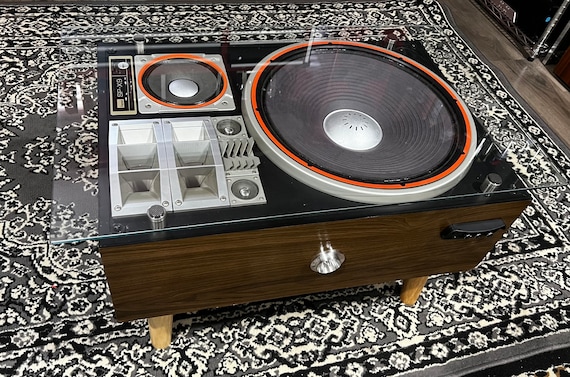 Vintage Functional Bluetooth Speaker Coffee Table - Etsy