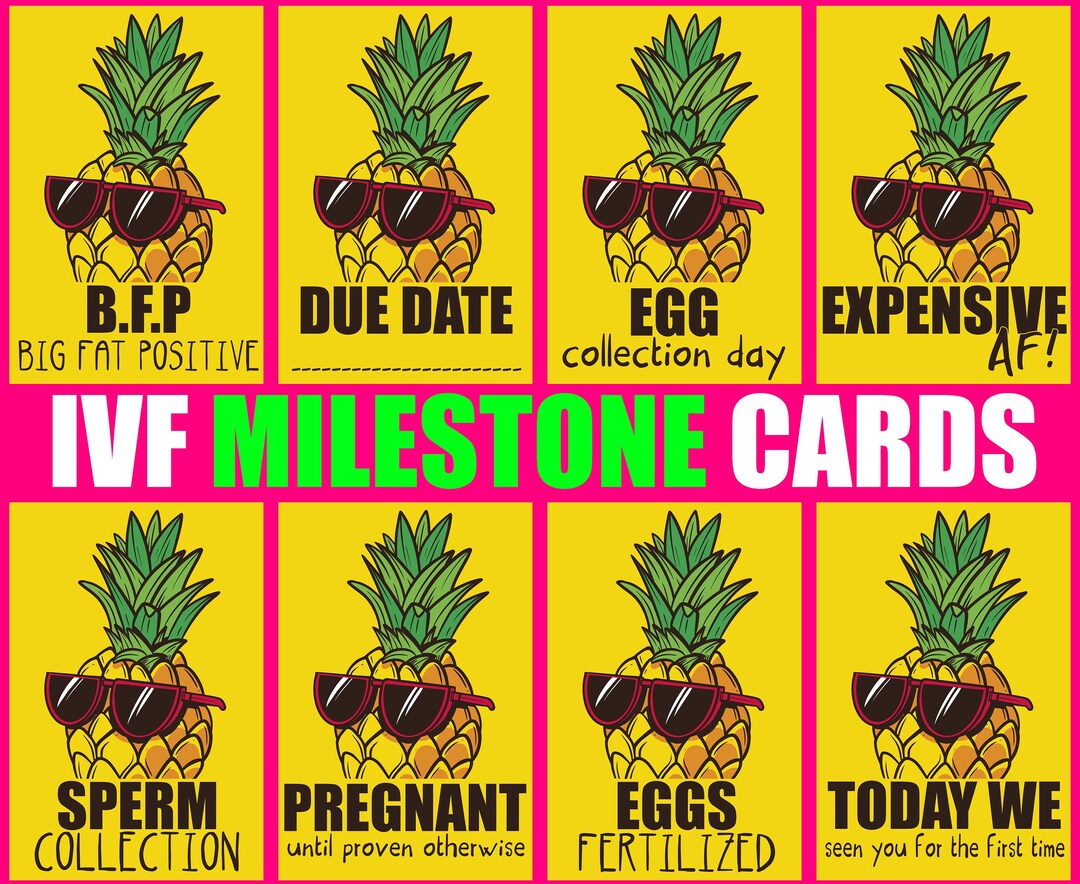 IVF Milestone Cards Digital Download Baby Milestone Cards IVF Journey ...