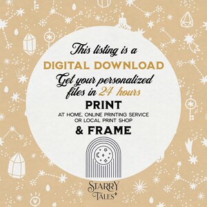 Custom Astrology Birth Chart Printable Wall Art, Natal Chart Baby Girl ...