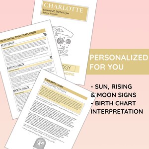 May include: A personalized astrology reading for Charlotte, born on January 27, 2023, in Sydney, Australia. The reading includes her sun, rising, and moon signs, as well as a birth chart interpretation.