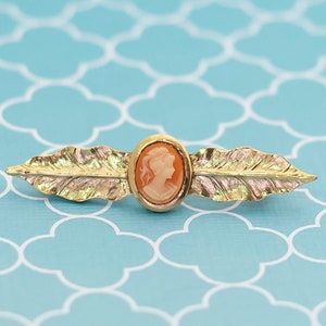 Vintage Cameo Lady Brosche - R1
