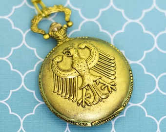 Reloj de bolsillo Goldtone Geneva Antimagnetic Hong kong Dog Hunter Men Hunter Pocket Watch algo funcional Etsy Mexico