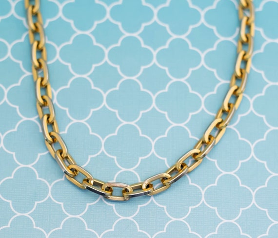 Vintage Cable Style Gold Tone Chain Necklace 30 i… - image 1
