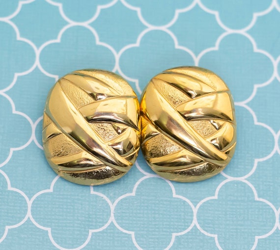 Vintage Rounded Square Ancient Stud Earrings by A… - image 1