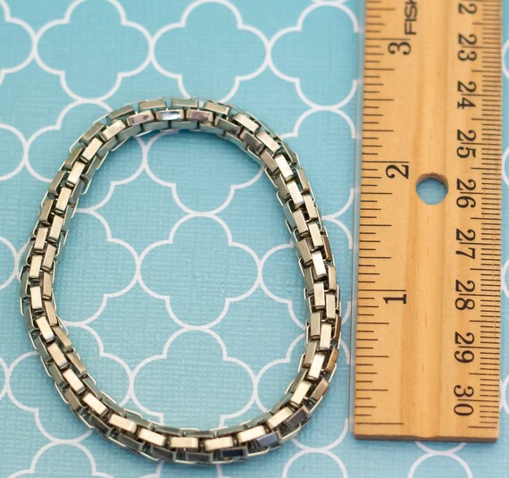 Vintage Silver Adjustable Bangle, Silver Tone Ban… - image 3