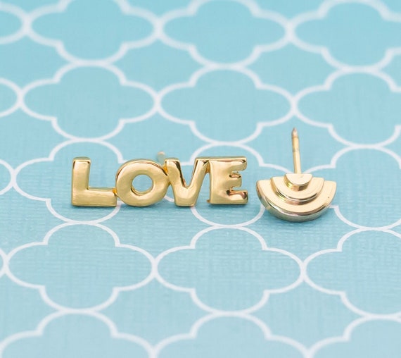 Vintage Love Theme Gold Tone Pins - R12 - image 1