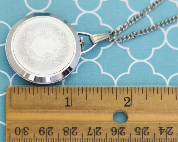 24 inch, Vintage Silver Tone Round Circular Watch… - image 3