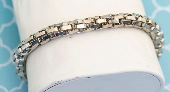 Vintage Silver Adjustable Bangle, Silver Tone Ban… - image 2