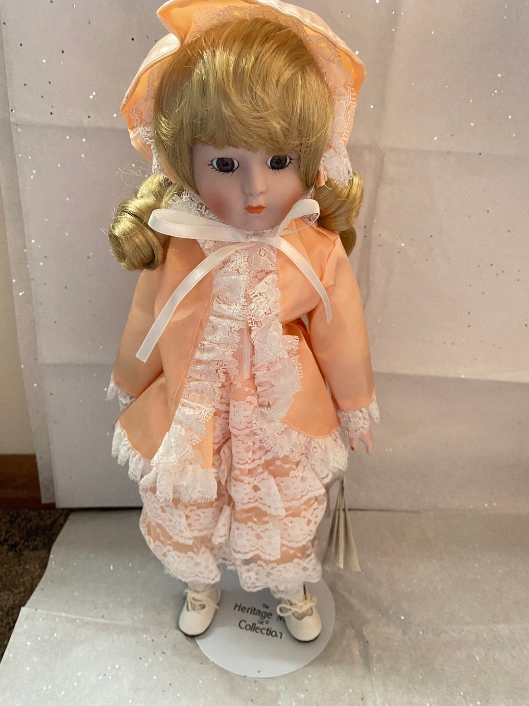 The Heritage Mint Collection Porcelain Doll Southern Bell Hand Painted