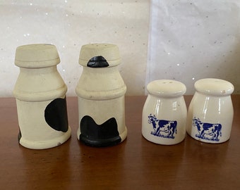 Vintage cow salt and pepper shaker sets choice of one set