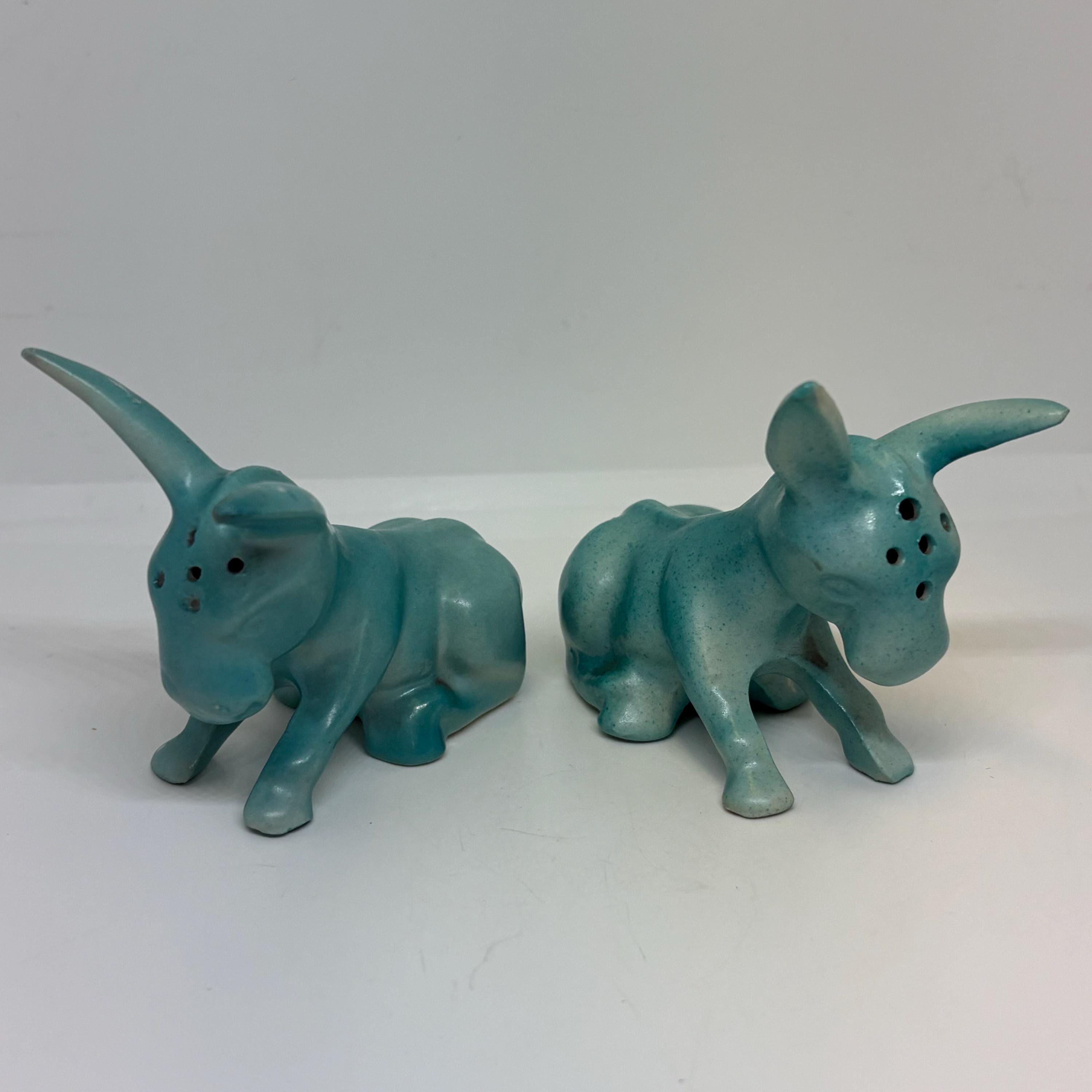 ヴィンテージ ロバ フローラル ソルト＆ペッパー シェーカー セット 