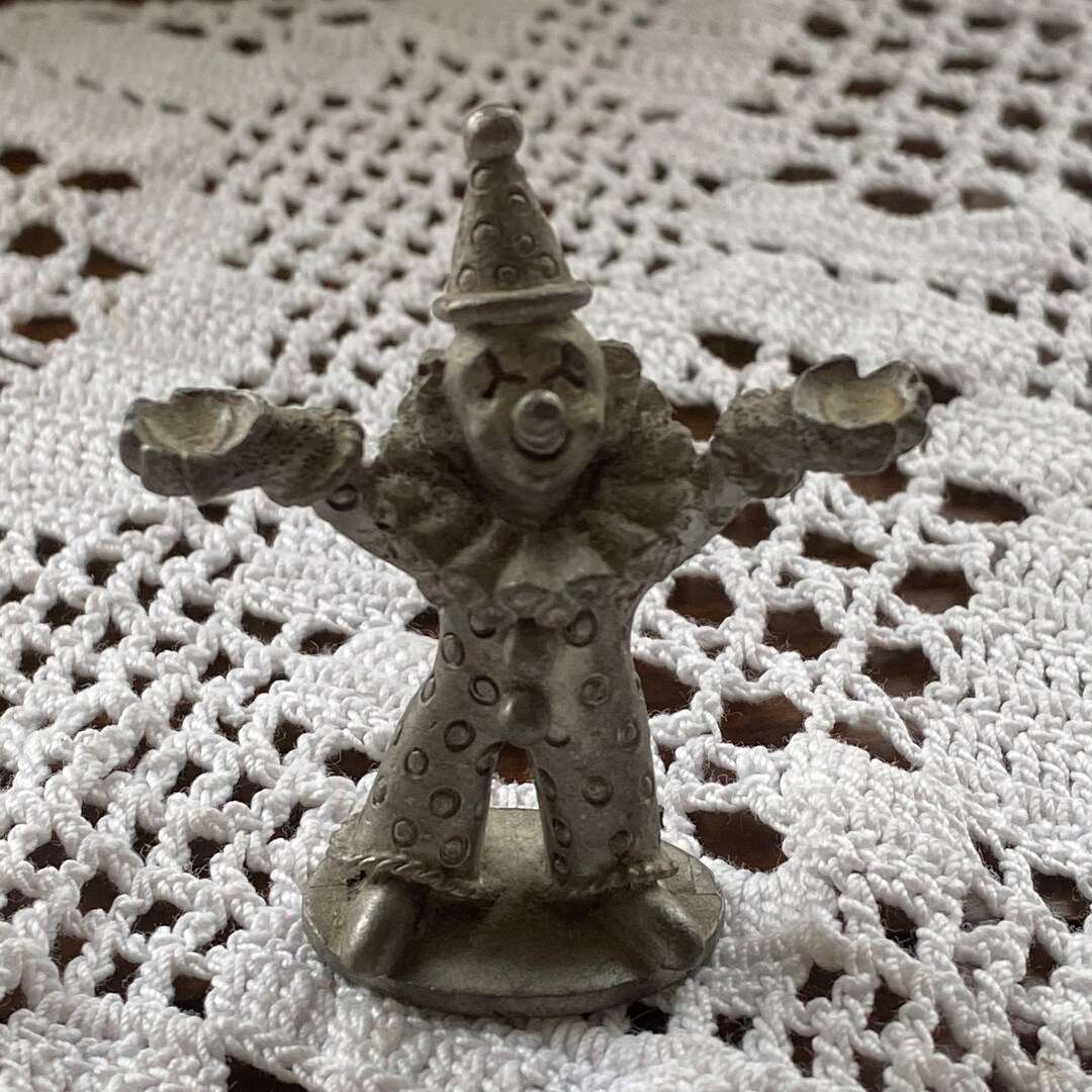 Vintage Miniature 2 Tall 1985 Pewter Clown by Spoontiques Figurine - Etsy