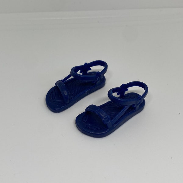 Barbie Ken Dark Blue Sandals Strappy Shoes Doll Footwear Beachwear Accessory
