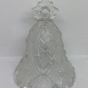 Vintage Mikasa Germany Crystal Frosted Bell Sculptured Trees